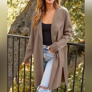 Women's Tan Cardigan Sweater